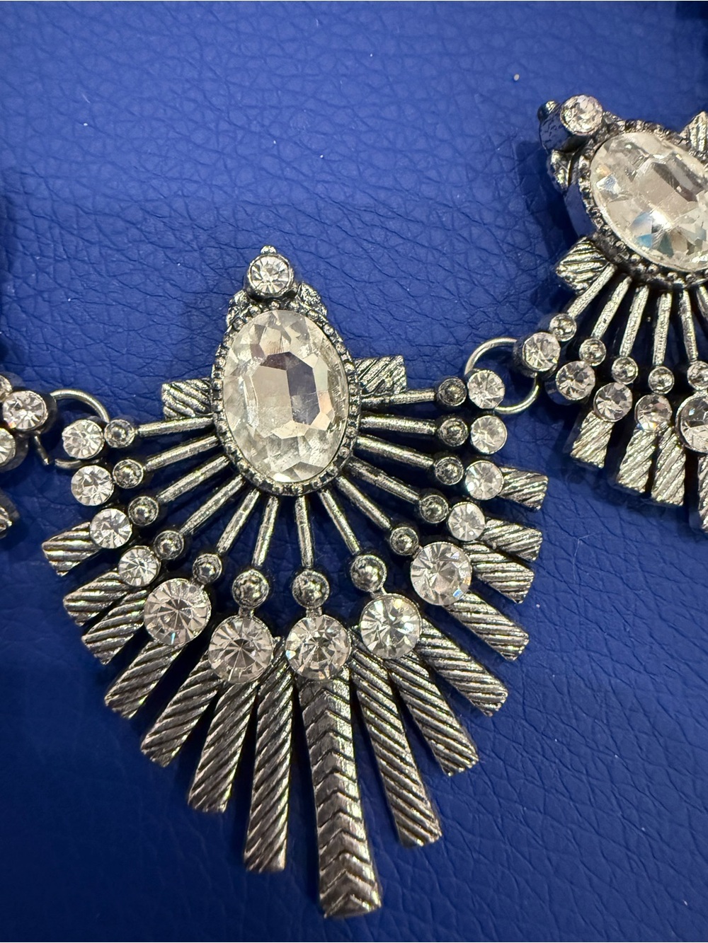 Silver Crystal Necklace & Earrings Set - Picture 2 of 6